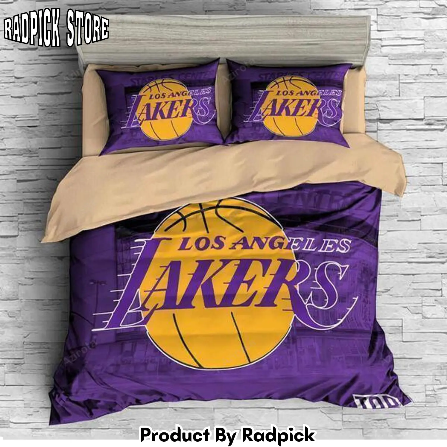Radpick 3d customize los angeles lakers bedding set duvet cover rp3278986